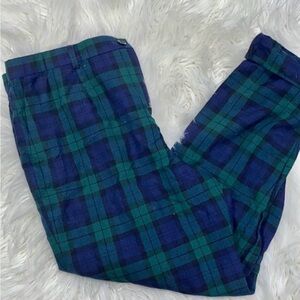 Vintage plaid wool Pendleton pants with silk lining
